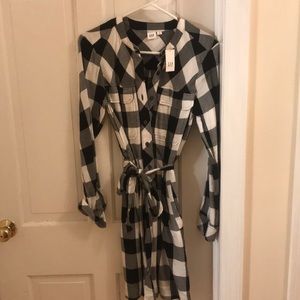 Never worn black and white checkered dress